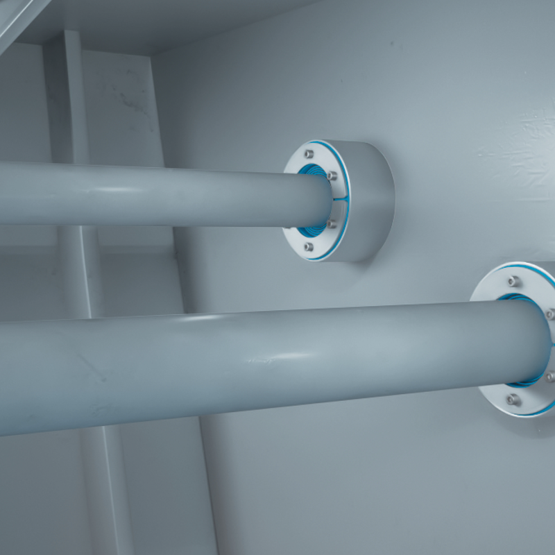 采用非焊接管道密封系统加速机舱的建造