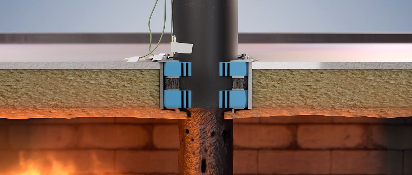 Fire test of 酷游KU游官网
 plastic pipe seals
